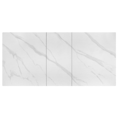 PLATAN stół rozkładany, biały marmur / czarny