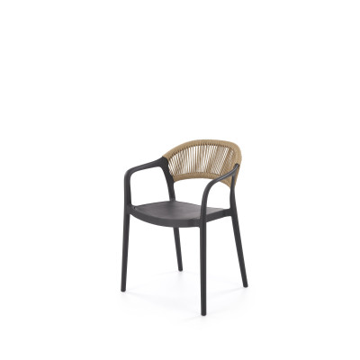 Krzesło K582 czarny / naturalny