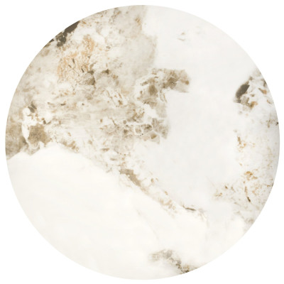 ALESSIA ława, beżowy marmur / czarny