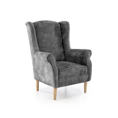 HERMES fotel wypoczynkowy, popielaty (tkanina MARKOS 14-#22)