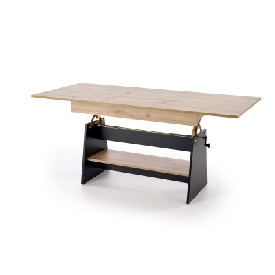 ERIKA ławostół rozkładany dąb artisan / czarny