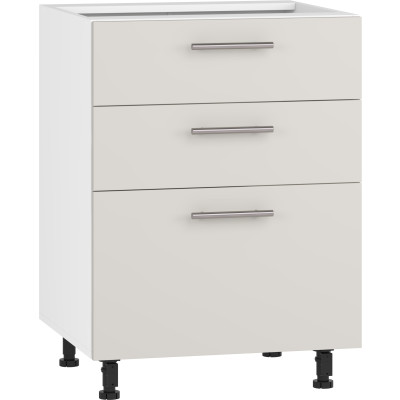 VENTO D3S-60/82 szafka dolna z szufladami, mechanizm Hettich front: kaszmir