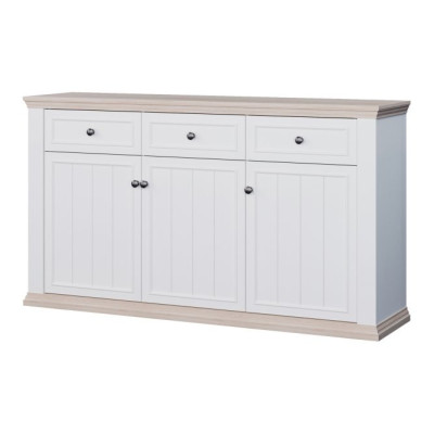 Komoda PONTYPOOL Biały/Dąb Riva 170 cm