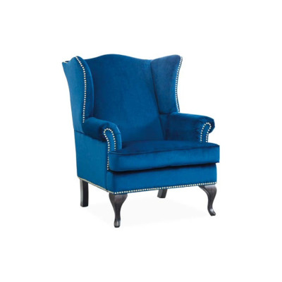 FOTEL BENJAMIN 1 VELVET GRANATOWY/ WENGE