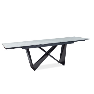 STÓŁ CAVALLI II BIAŁY MARMUR / CZARNY MAT 160(240)X90