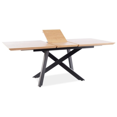 STÓŁ CAPITOL DĄB/CZARNY STELAŻ 160(200)X90