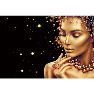 OBRAZ GOLDEN FACE 120X80