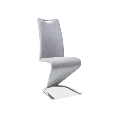 KRZESŁO H090 CHROM / SZARY