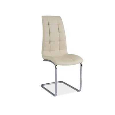 KRZESŁO H103 CHROM/KREM EKOSKÓRA