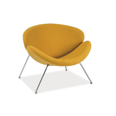 FOTEL MAJOR ŻÓŁTY / CHROM