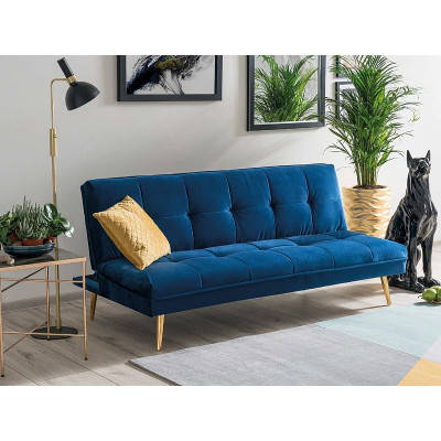SOFA MORITZ VELVET GRANATOWY/ZŁOTY
