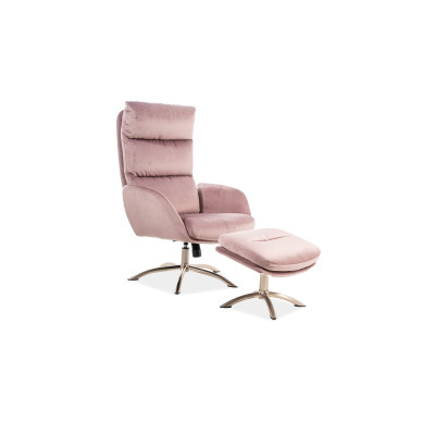 FOTEL MONROE VELVET RÓŻ ANTYCZNY