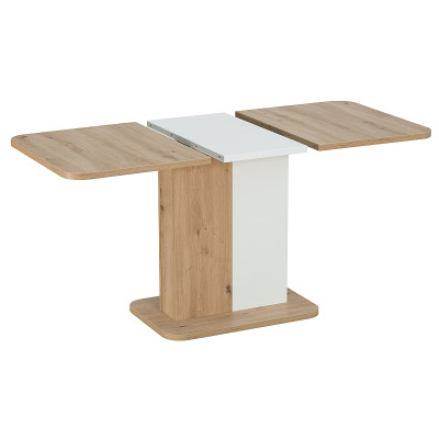 STÓŁ NEXT DĄB ARTISAN / BIAŁY MAT 110(145)X68