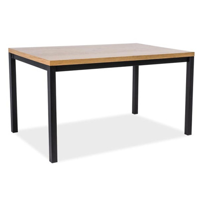 STÓŁ NORMANO LITY DĄB/CZARNY  150x90