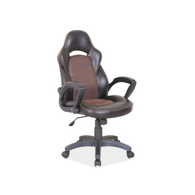 FOTEL OBROTOWY Q-115 CZARNY/BRĄZ