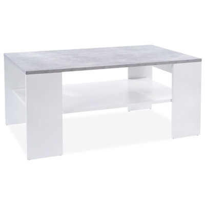 ŁAWA SIONA BETON / BIAŁY MAT 110X65X50
