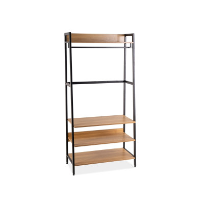 REGAŁ SOL D CZARNY STELAŻ/DĄB