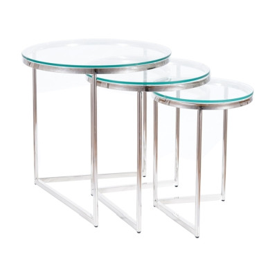 ŁAWA TRINITY TRANSPARENTNY/SREBRNY (ZESTAW)