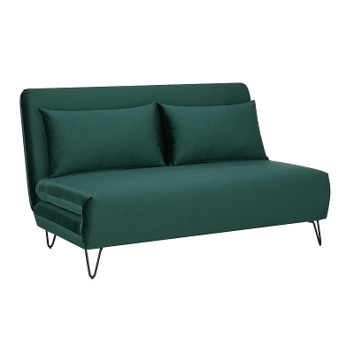 SOFA ZENIA VELVET ZIELONY/CZARNY