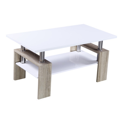 Stolik kawowy A08-2-H-55 (MDF, biały/sonoma)