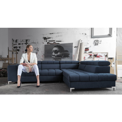 Narożnik Arte z funkcją spania i pojemnikiem prawy