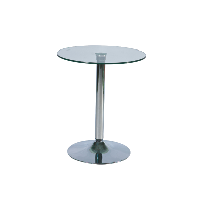 STOLIK BAROWY B100 TRANSP/CHROM 60x60x72