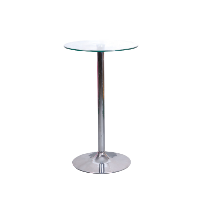 STOLIK BAROWY B103 TRANSP/CHROM 60x60x100