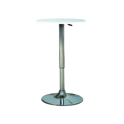 STOLIK BAROWY B500 BIAŁY/CHROM 60x68-91