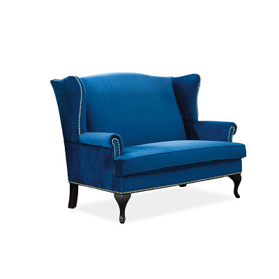 SOFA BENJAMIN 2 VELVET GRANATOWY/ WENGE