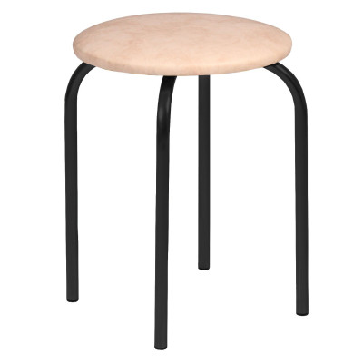 Taboret Chico 2 (beż) - czarny stelaż