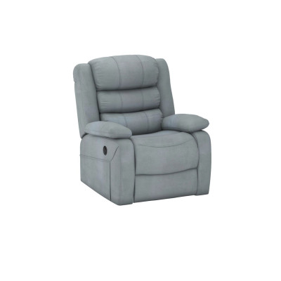 Fotel FR7-FX- wypoczynkowy rozkładany elektrycznie velvet (szary)