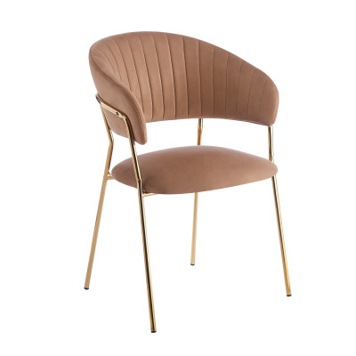 Krzesło K4-FX (G) velvet - Riviera 24 cappuccino