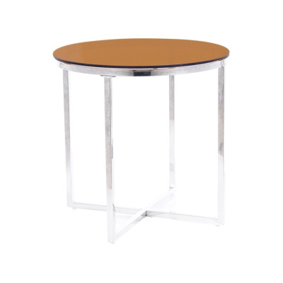 ŁAWA CRYSTAL B SZKŁO DYMIONE BURSZTYNOWE/SREBRNY 55