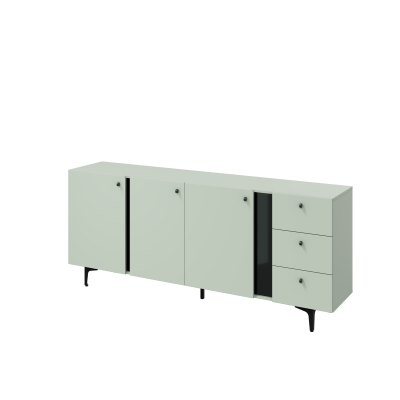 Komoda Colours CS-03 z szufladami kolor szałwiowy