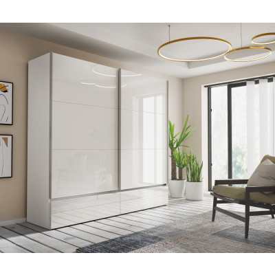 Szafa CROSS RIVER biała z szufladami