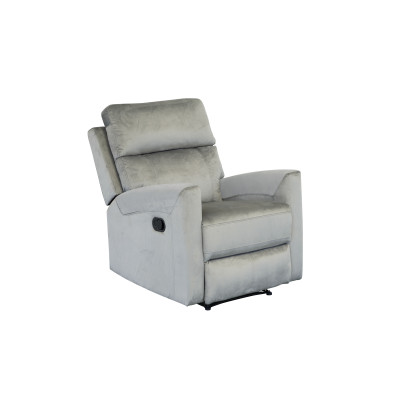 FR10-FX Fotel wypoczynkowy rozkładany velvet (szary)