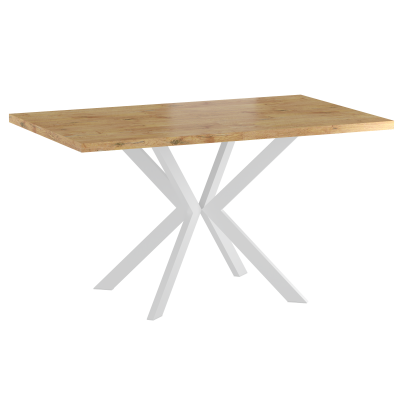 Stół rozkładany (dąb lancelot /biały) 140(270)x85