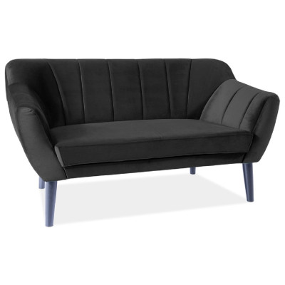 SOFA TREFL 2 VELVET KOLOR CZARNY / WENGE