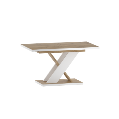 Stół rozkładany ST16-FX (dąb wotan/biały) 85x138(208)