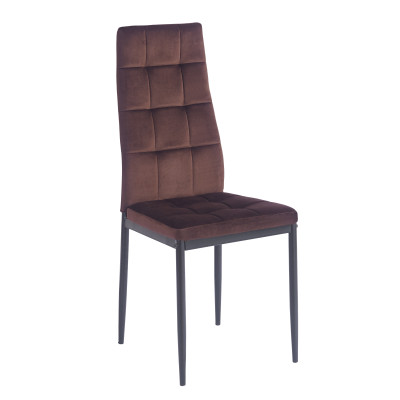 PRZEDSPRZEDAŻ Krzesło K29-FX velvet - Riviera 28 brązowe