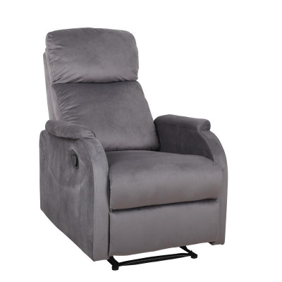 Fotel wypoczynkowy rozkładany CX-8298 (velvet) / szary