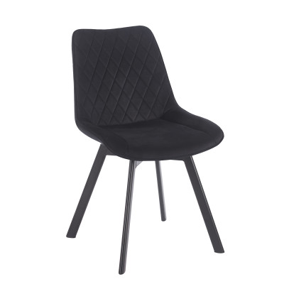 Krzesło K62-FX velvet - Riviera 100 czarne