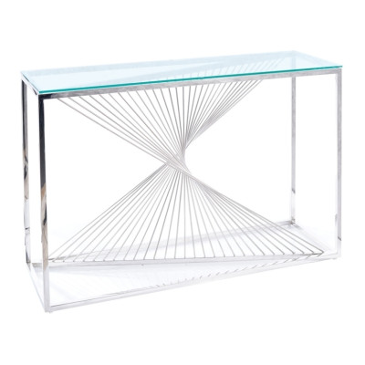 KONSOLKA FLAME C TRANSPARENTNY/SREBRNY 120X40