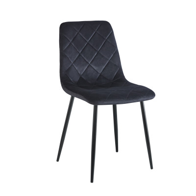 Krzesło tapicerowane velvet K6-FX czarne