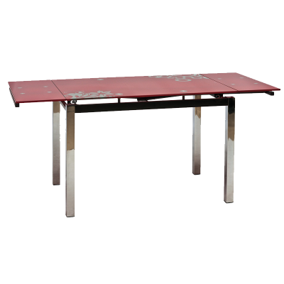 STÓŁ GD017 CZERWONY/CHROM 110(170)x74