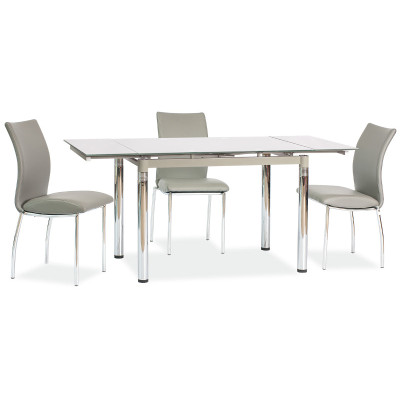 STÓŁ GD018 SZARY/CHROM 110(170)x74