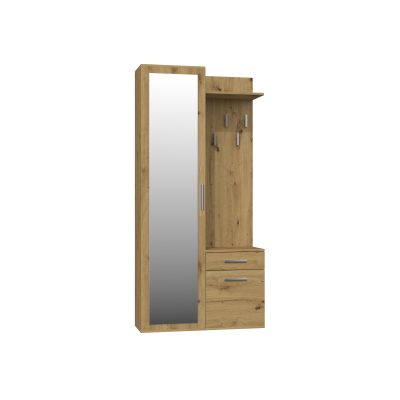 Garderoba 4 dąb artisan z lustrem