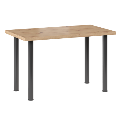 Stół (dąb artisan) 68x120 /nogi czarny mat/