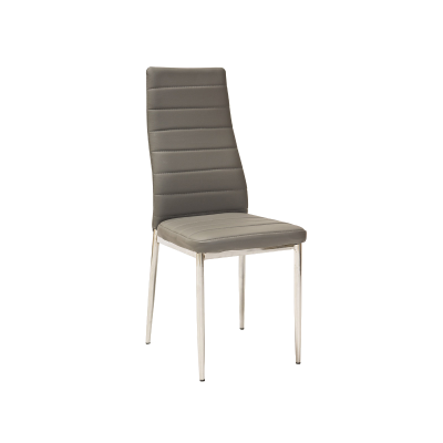 KRZESŁO H261 CHROM/SZARY EKOSKÓRA