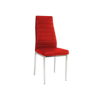 KRZESŁO H261 CHROM/CZERWONY EKOSKÓRA